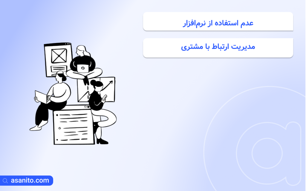 عدم استفاده از نرم‌افزارهای مدیریت ارتباط با مشتری